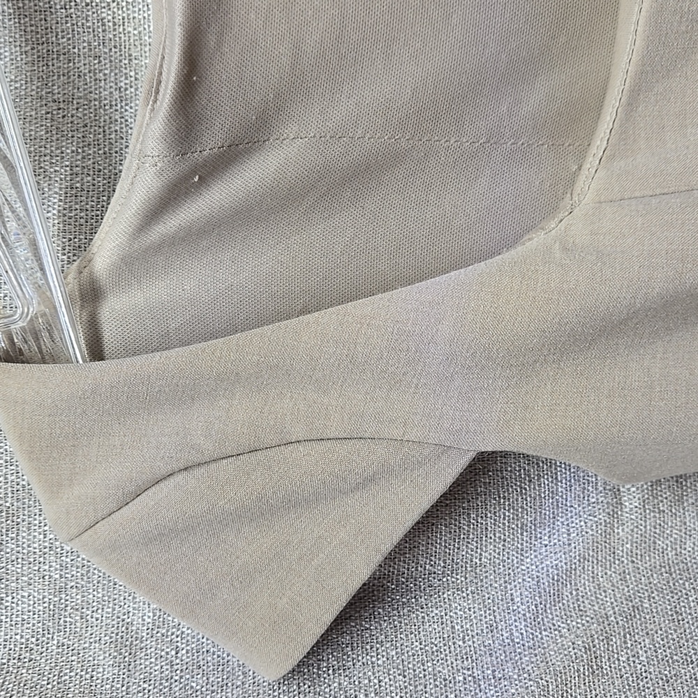 Zara, Mini Dress, Fitted, Cream, Taupe, XS, Fully Lined, Stretch, Polyester - Picture 6 of 16